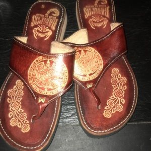Leather Sandals from Mexico.